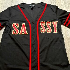 FIVE.BY.FIVE “Sassy” Baseball Jersey - Black